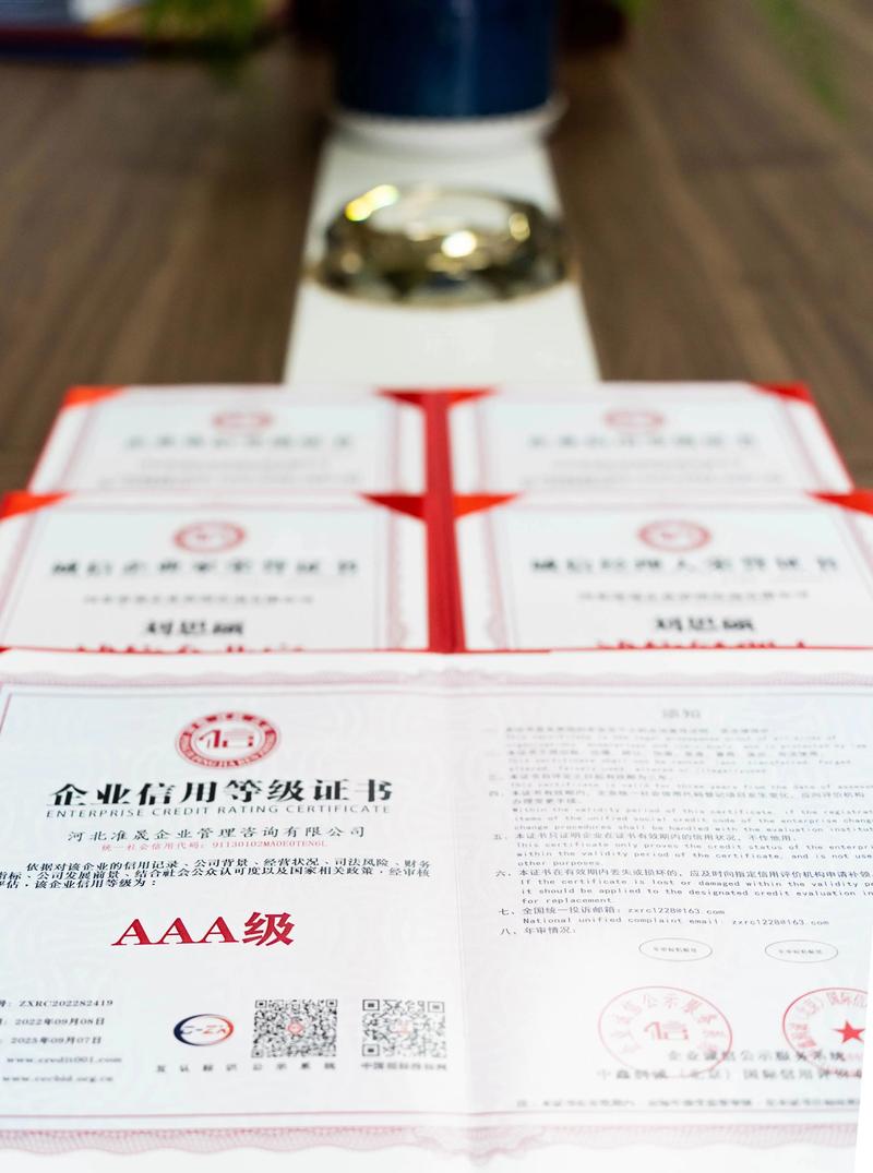 准晟企业管理咨询 解锁专业资质认证，助力企业合规发展